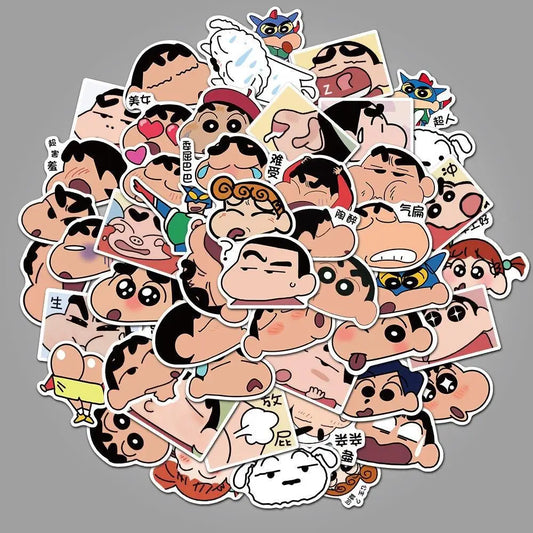 50PCS Popular Anime Graffiti Stickers Cartoon Waterproof Stickers Skateboard Luggage Decorative Stickers