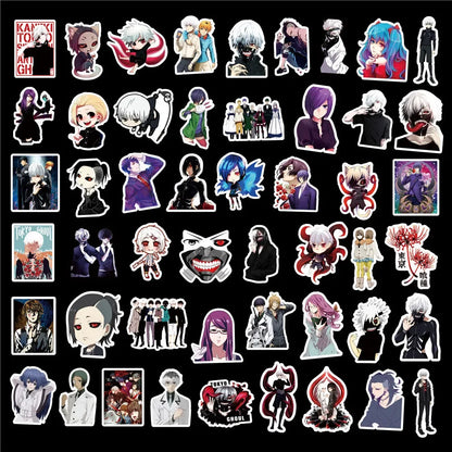 50PCS Cartoon Anime Tokyo Ghoul Graffiti Sticker Notebook Guitar Skateboard Phone Toy Sticker