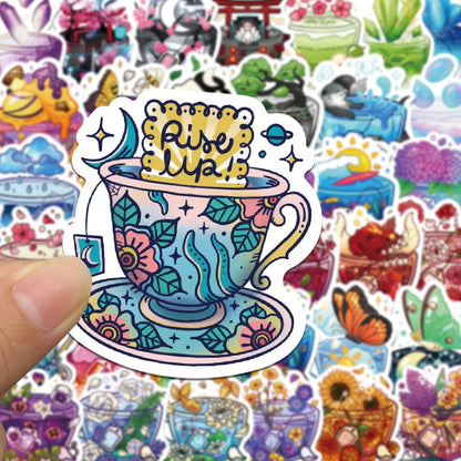 49 pieces of whimsical cartoon graffiti stickers, personalized, fashionable and creative DIY decorative stickers, water cups, helmets, refrigerators, skateboards, guitars, popular sticker toys