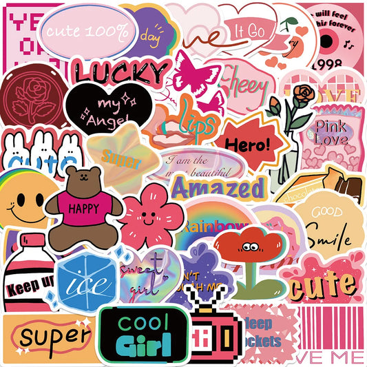 40PCS cartoon European and American retro style graffiti stickers, personalized, fashionable, creative and trendy DIY decorative exquisite stickers, helmets, skateboards, water cups, guitars, popular decal toys