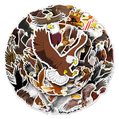50PCS Cartoon Eagle Animal Sticker Flying Animal Graffiti Luggage Helmet Car Guitar DIY Scrapbook Toy Decoration
