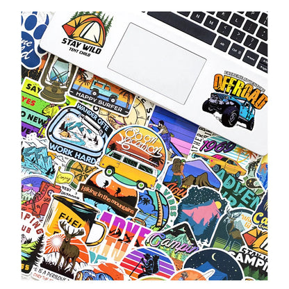 50PCS Outdoor Adventure Stickers Camping Wilderness Natural Graffiti Refrigerator Water Cup Waterproof Skateboard