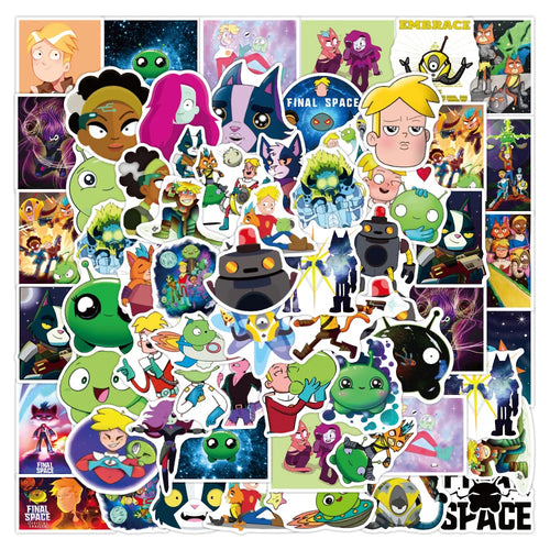 50PCS End of Space Cartoon Cool Decal Sticker Toy DIY Luggage Laptop Ipad Skateboard Helmet Exquisite Sticker