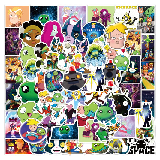 50PCS End of Space Cartoon Cool Decal Sticker Toy DIY Luggage Laptop Ipad Skateboard Helmet Exquisite Sticker