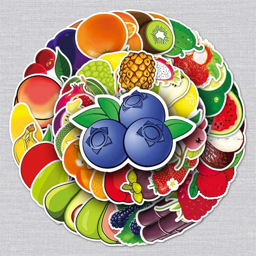 50PCS   Fruit Cartoon Personality Creative Graffiti Sticker Suitcase Guitar Computer Refrigerator Helmet Waterproof