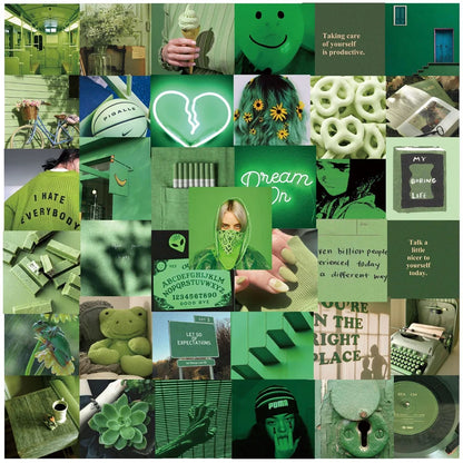 50PCS Green Personalized Landscape Painting Graffiti Sticker Suitcase Guitar Car Computer Waterproof PVC WaterCup