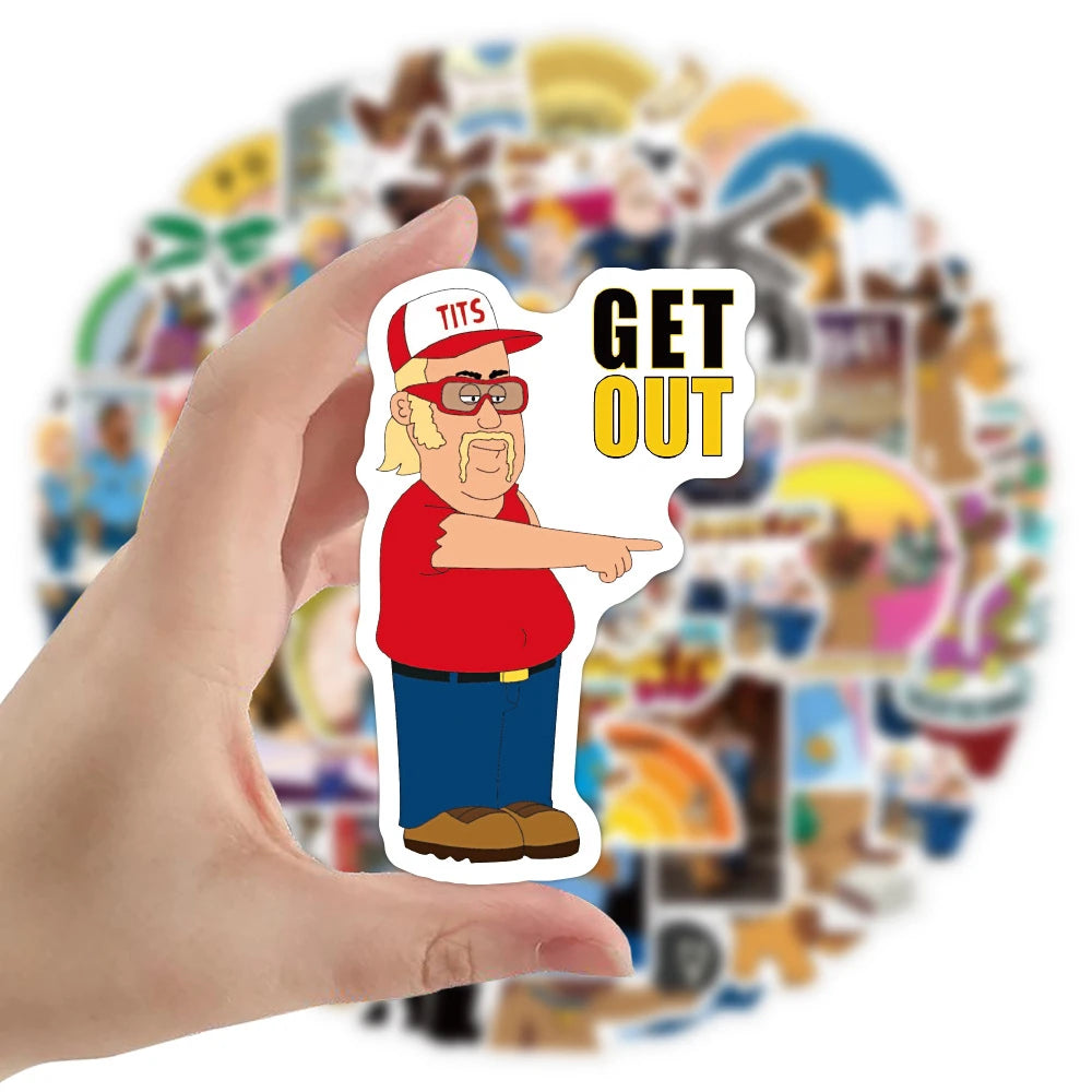 50PCS cartoon animation Paradise Town Police Station decorative style graffiti stickers, personalized, fashionable and creative DIY exquisite decorative decal cups, helmets, skateboards, popular sticker toys
