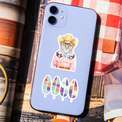 50 pieces of Bohemian-style, fresh and simple graffiti stickers featuring toys, luggage, laptops, iPads, skateboards, and more. These are waterproof stickers