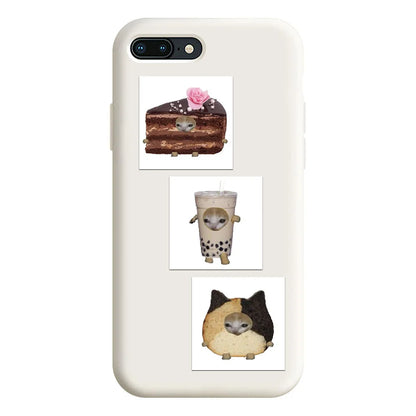50PCS Funny Meme Cat And Food Cute Graffiti Stickers For Toy Luggage Laptop Ipad Skateboard  Phone Car Stickers Wholesale