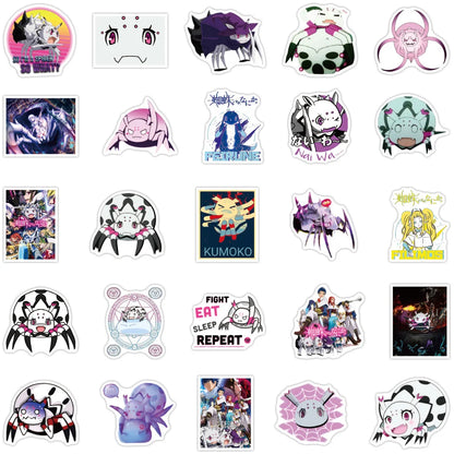 50PCS cartoon Japanese anime "I'm a Spider" doodle stickers, personalized, fashionable, creative and exquisite DIY decorative stickers for suitcases, toys, laptops, IPad cases, diaries, and popular stickers
