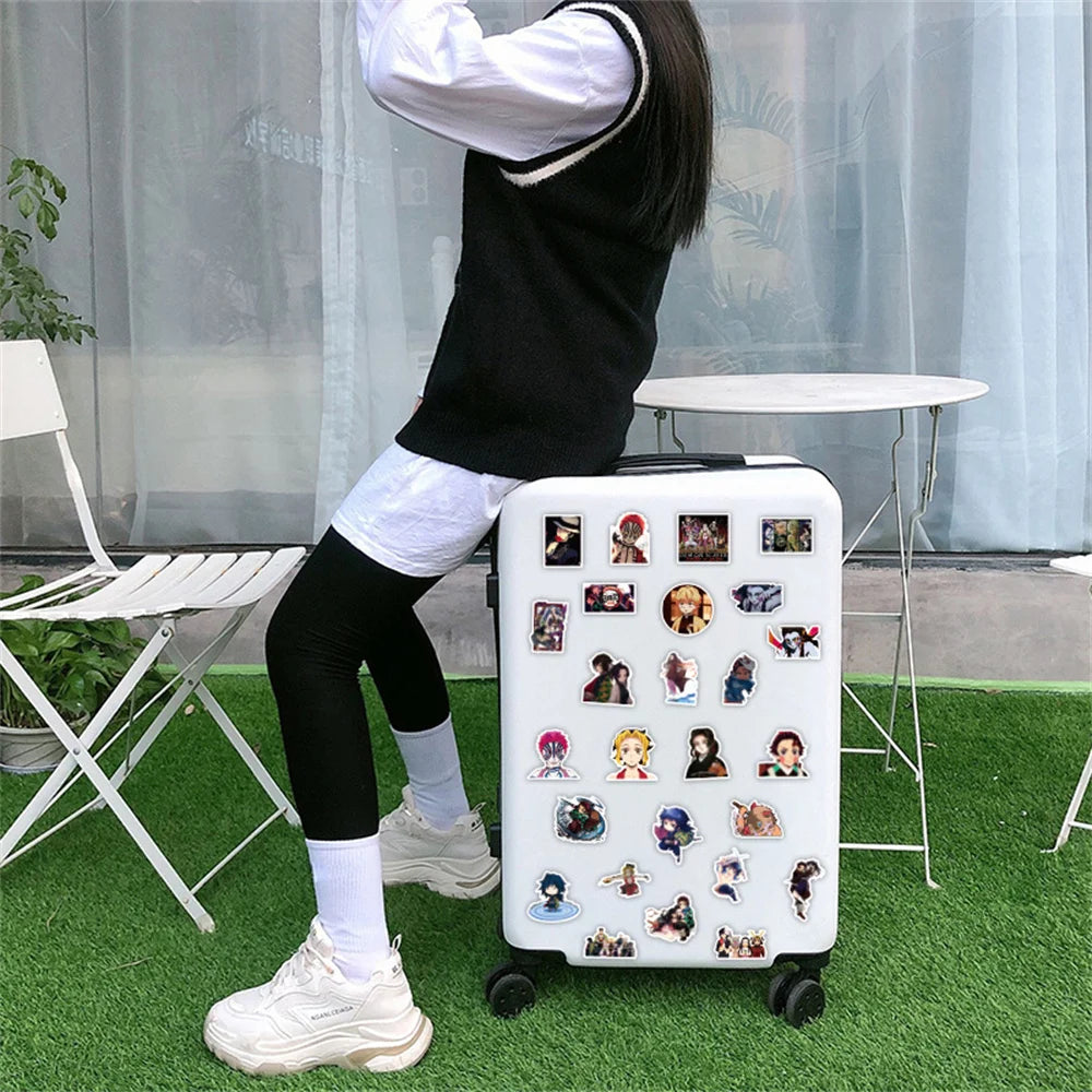 50PCS Anime Demon Slayer RIMAN Graffiti Gift Exquisite Sticker For Luggage Laptop Skateboard Cartoon Sticker