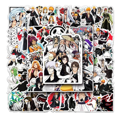 50pcs New Japanese Anime Bleach Character Graffiti Sticker For Luggage Laptop Ipad Skateboard Motorcycle Sticker