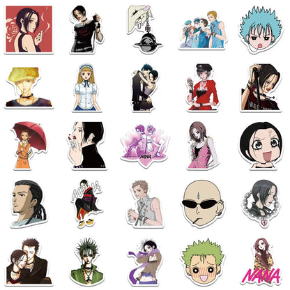 50PCS Japanese Classic Girl Anime NANA Character Sticker for Luggage Laptop IPad Gift Journal Waterproof Sticker