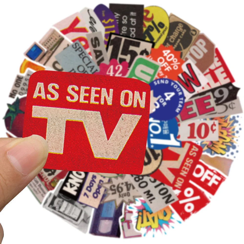 50PCS Personality Pop Style Graffiti Stickers for Luggage Laptop IPad Skateboard Journal Waterproof Stickers