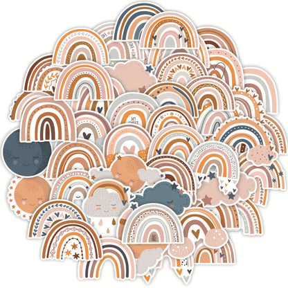 50PCS Cartoon Bohemian Stickers Graffiti iPad Luggage Laptop  Helmet Computer  Pattern Scrapbook Toys Decoration