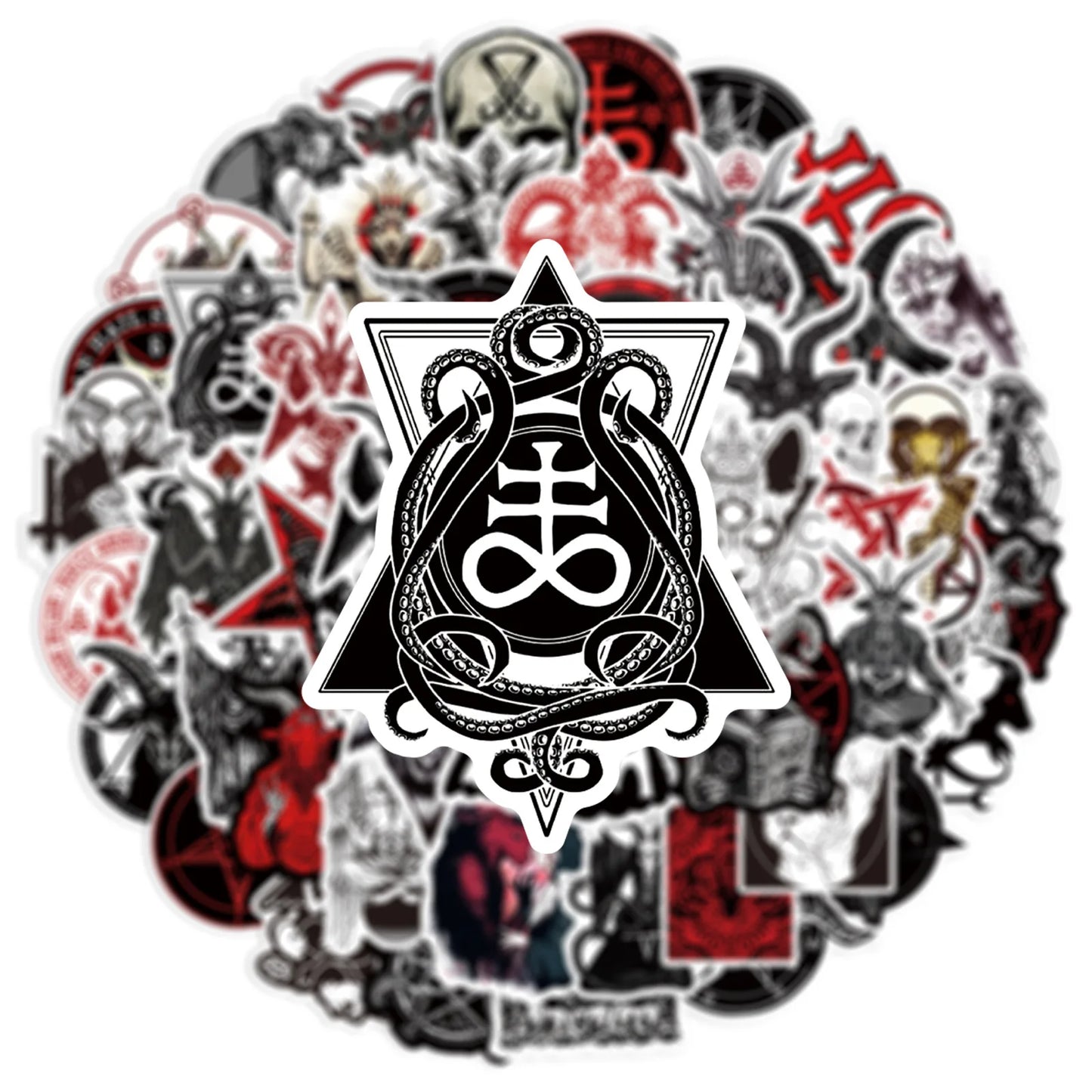 50PCS New Trend Devil Satan Sticker Graffiti Helmet Water Cup DIY Waterproof PVC Graffiti Sticker personal Toys
