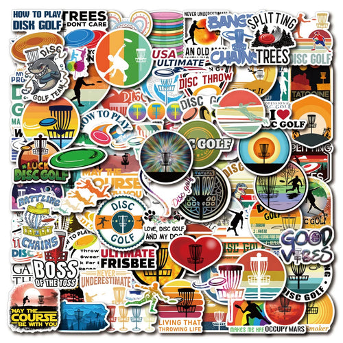 100PCS Sports Frisbee Golf Sticker Skateboard Luggage  Stationery PVC Waterproof Exquisite Sticker