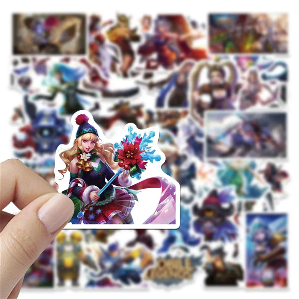 50PCS Games Mobile Legends Endless Duel Graffiti Waterproof Sticker Suitcase Notebook Refrigerator Skate board Helmet