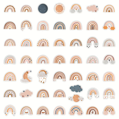 50PCS Cartoon Bohemian Stickers Graffiti iPad Luggage Laptop  Helmet Computer  Pattern Scrapbook Toys Decoration