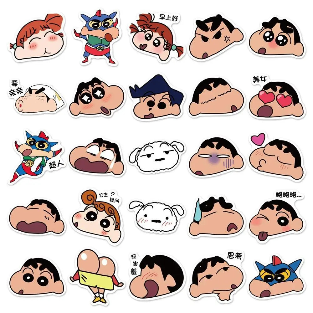 50PCS Popular Anime Graffiti Stickers Cartoon Waterproof Stickers Skateboard Luggage Decorative Stickers