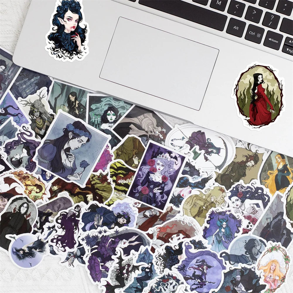 50PCS Cartoon Dark Fairy Tale Series Stickers  Luggage Laptop IPad Journal Guitar Phone Case Waterproof Stickers