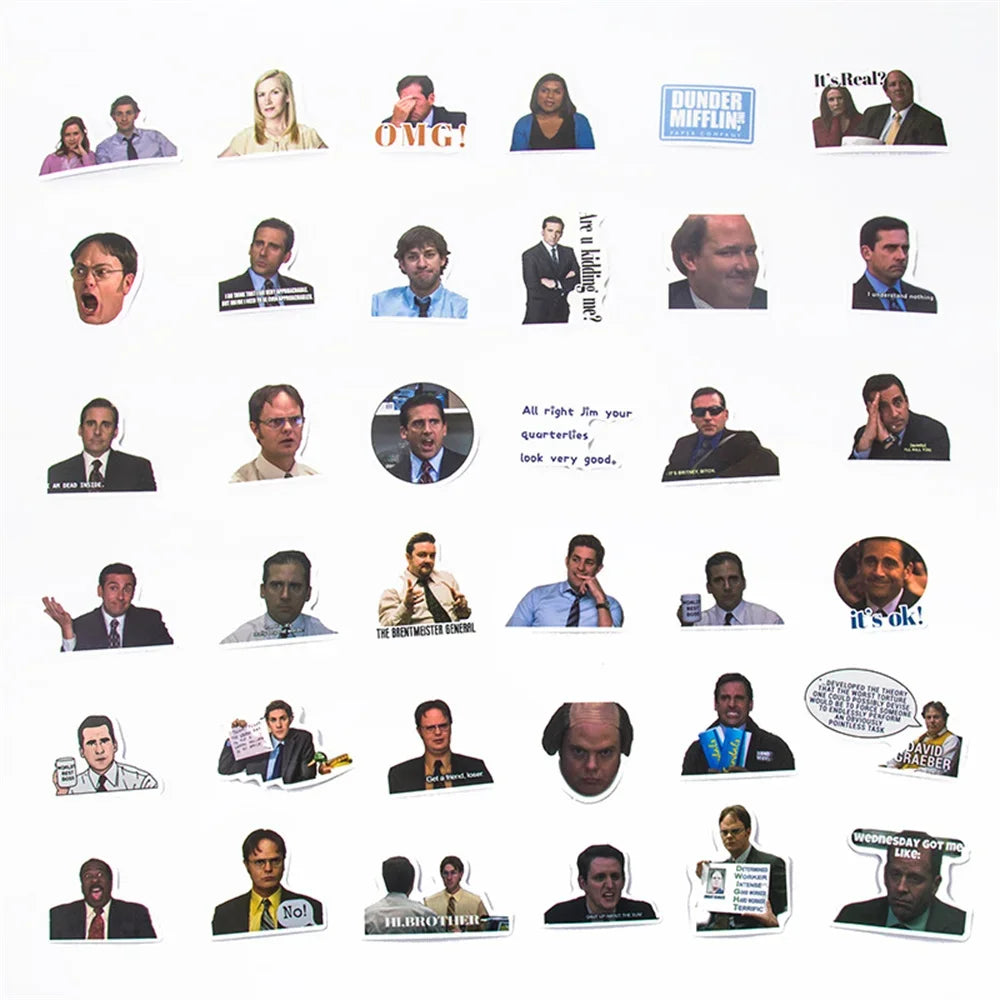 50PCS American Drama Office The Office Suitcase Trolley Suitcase Suitcase Stickers Computer Waterproof Stickers
