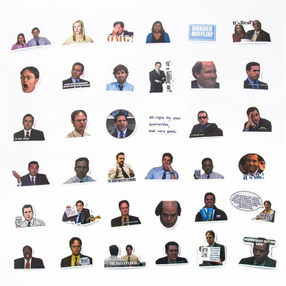 50PCS American Drama Office The Office Suitcase Trolley Suitcase Suitcase Stickers Computer Waterproof Stickers