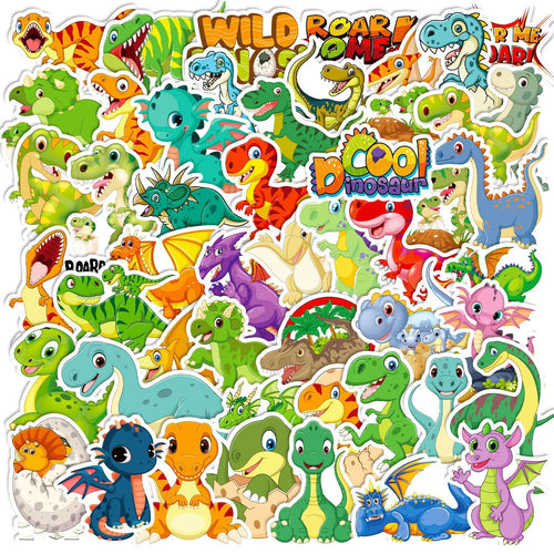 50PCS Cartoon Dinosaur Sticker New personal Sticker Water Skateboard Waterproof Toy Graffiti Sticker