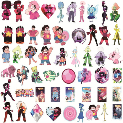 50PCS cartoon and anime Stephen cute creative graffiti stickers, personalized fashion trend decorative decal toys, bicycle, motorcycle helmet, laptop and computer popular stickers