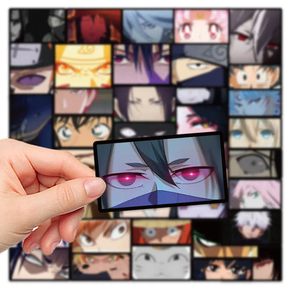 40PCS Cartoon Anime Characters Eyes Graffiti Stickers Personalized Fashion Creative Trend DIY Decorative Stickers IPad Desk Laptop Skateboard Helmet Guitar Popular Decals Toys
