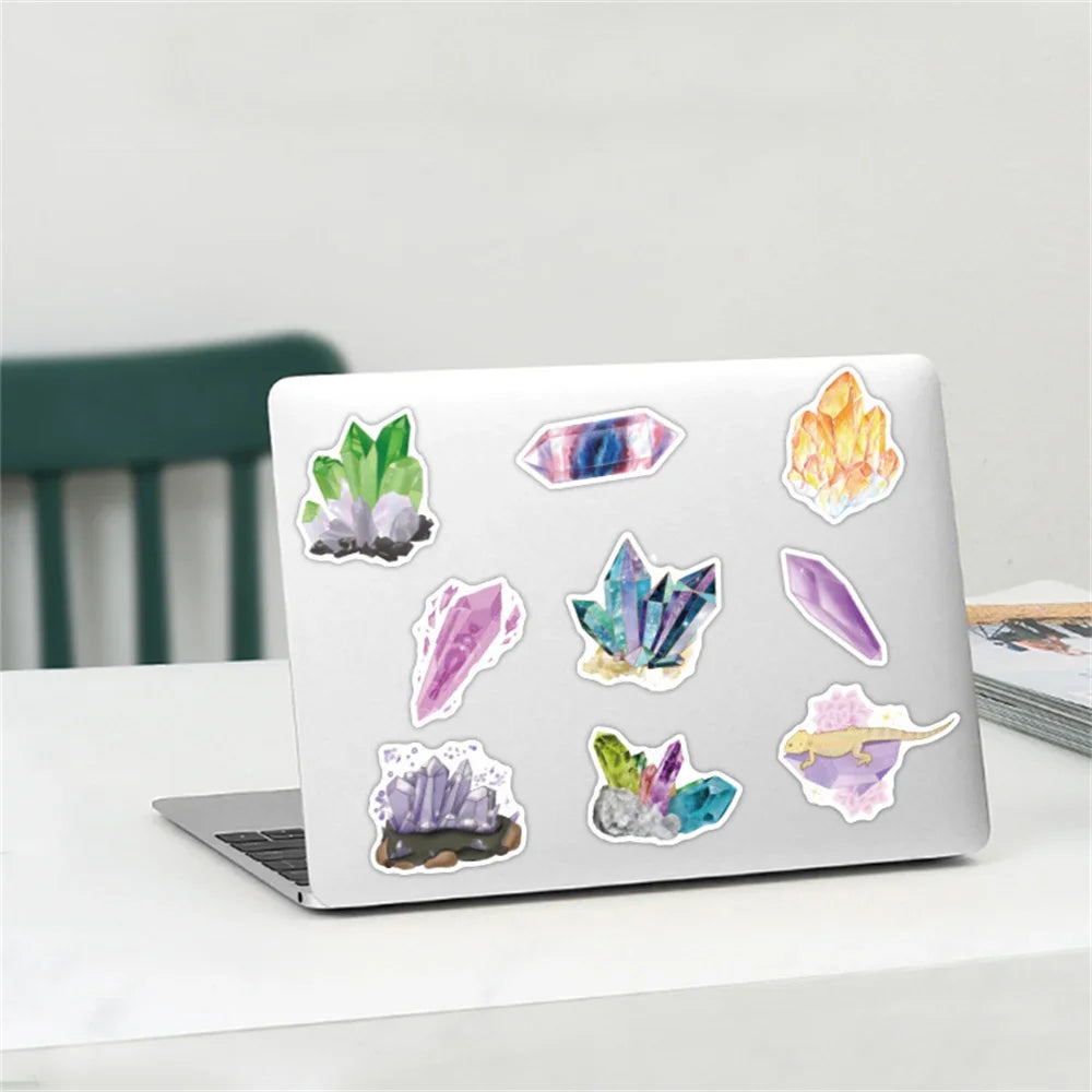 50PCS Crystal Graffiti Sticker Waterproof Removable Notebook Skateboard Trunk Motorcycle Guitar Cup Personality