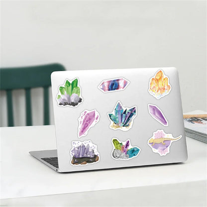 50PCS Crystal Graffiti Sticker Waterproof Removable Notebook Skateboard Trunk Motorcycle Guitar Cup Personality