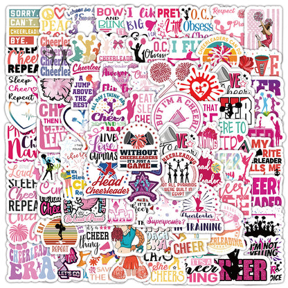 50PCS Cartoon Cute Cheerleader Series Decorative Doodle Stickers Exquisite, Fashionable, Creative DIY Decals Perfect for Cups, Helmets, Skateboards, Refrigerators, and Stationery Boxes