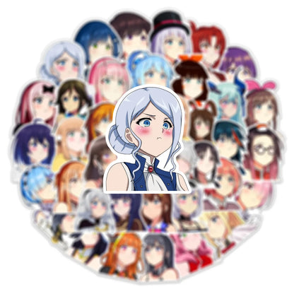 50PCS New Trendy Cartoon Anime  Character Graffiti Helmet Cup DIY Waterproof PVC Graffiti Sticker personal Toys