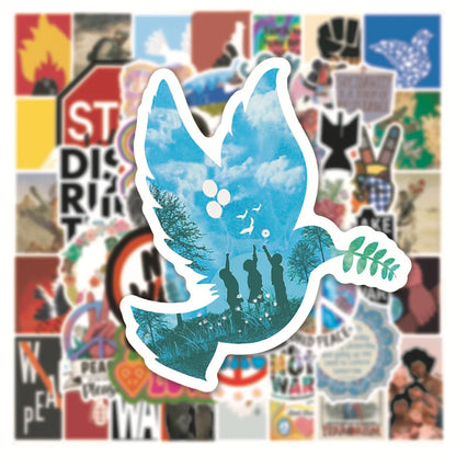 50PCS Love and Peace Cartoon Sticker Friends Gift Graffiti Scrapbook Skateboard Luggage Laptop Aesthetic Sticker