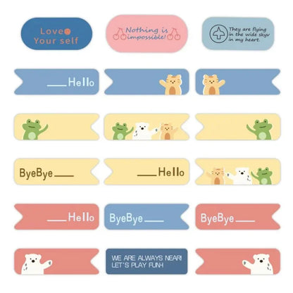 50PCS Cute Girl Bear Cartoon Simple Laptop Suitcase Skateboard DIY Guitar Water Cup Sticker Notebook Decoration