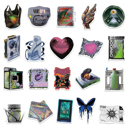 40PCS cartoon acid world graffiti stickers, personalized, fashionable, creative and trendy DIY decorative exquisite stickers, toys, skateboards, mugs, laptops, ipads, helmets, popular stickers