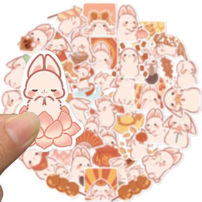 50PCS Cartoon Bunny Cheese Sticker Graffiti iPad Desk Notebook Helmet  Computer Pattern Scrapbook Toy Decoration