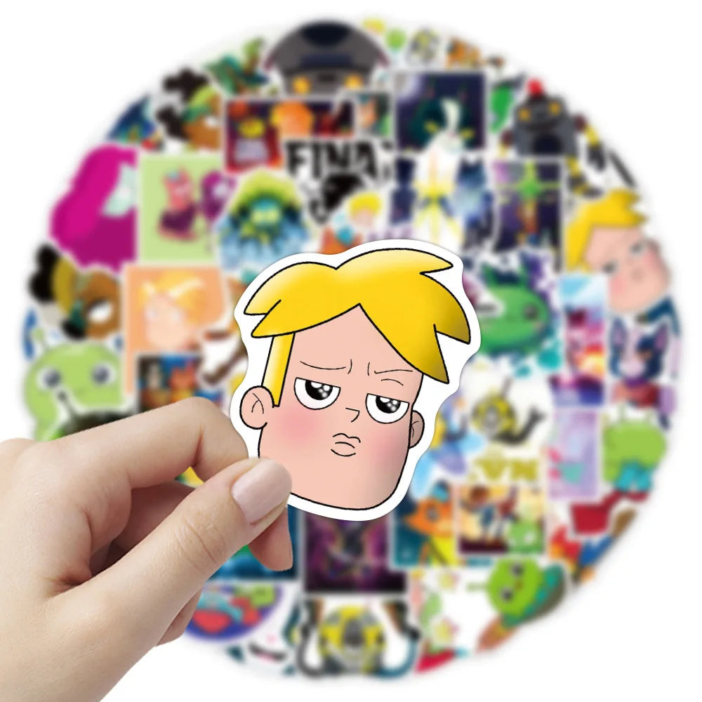 50PCS End of Space Cartoon Cool Decal Sticker Toy DIY Luggage Laptop Ipad Skateboard Helmet Exquisite Sticker