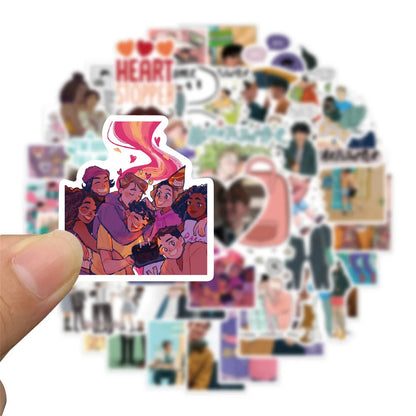 50PCS UK TV Drama Heartstopper Charlie Nick Cartoon Anime BL Graffiti Stickers for Luggage Laptop IPad Stickers