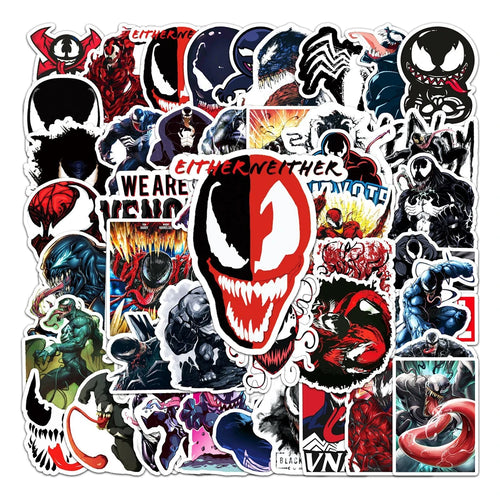 50PCS Cartoon Venom Cool Trend Creative Graffiti Sticker Bike Skateboard Car Helmet Laptop Computer