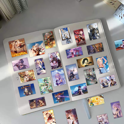 60PCS Genshin Impact Inspired Stickers - Anime Game Decals for Laptops, Water Bottles, Gaming Setups & Cosplay Gifts