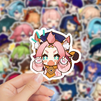 50PCS original Q-style anime and game doodle stickers, personalized, fashionable, creative and trendy DIY decorative stickers, skateboards, water cups, refrigerators, helmets, guitars, popular sticker toys