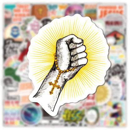 50PCS Prayer Classical Chinese Graffiti Sticker Bicycle TV Notebook Electric Car Water Cup Personality Skateboard