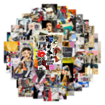 50PCS Art Collage Style Trendy Graffiti Sticker Waterproof Toy Decoration Notebook Kids Gift iPadGuitarPVCSticker