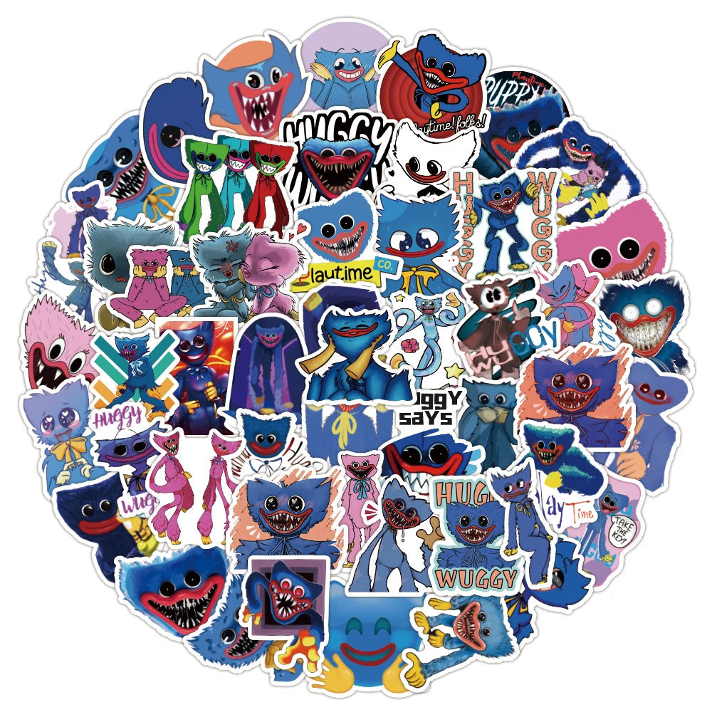 100PCS Cartoon Bobby's Playtime Doodle Stickers Personalised Fashion Creative Trend DIY Exquisite Decoration Decals Toys Bicycle Skateboards Cars Helmets Laptops Popular Stickers