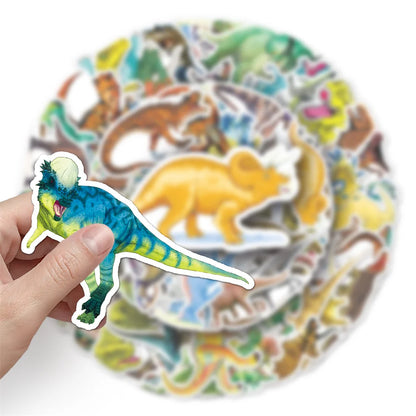 50PCS Dinosaur Animal Graffiti Waterproof Stickers Personalized Creative Decoration Trend Refrigerator Cup Guitar