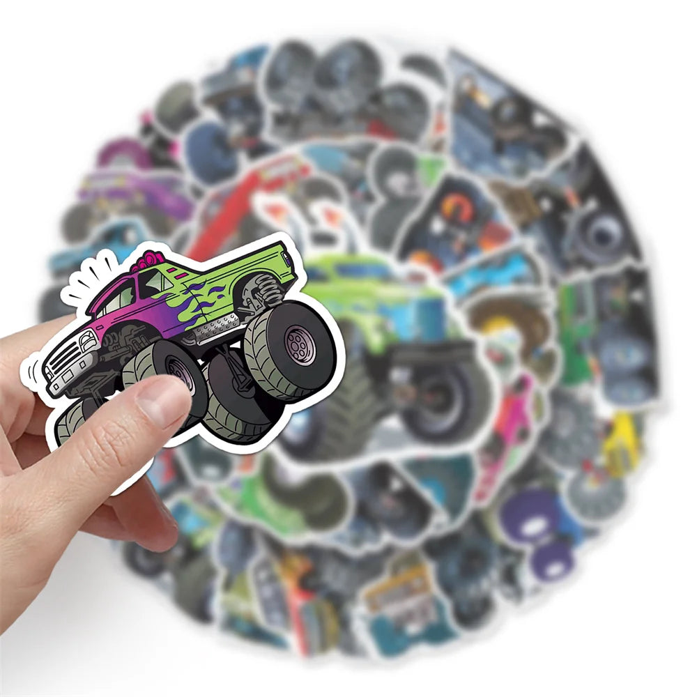 50PCS Cart Cartoon Graffiti Waterproof Sticker Personalized Creative Decoration Trend RefrigeratorCupGuitarHelmet