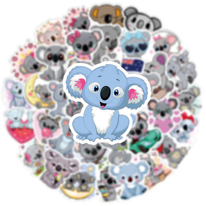 50PCS Cute Koala Stickers - Australian Animal Decals for Laptops, Water Bottles, Planners & Animal Lover Gifts