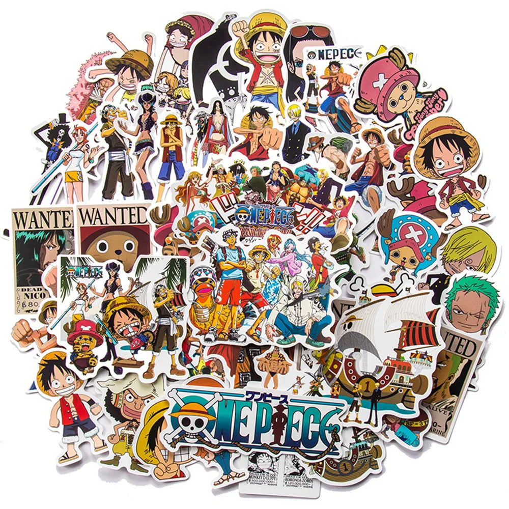 50PCS New One Piece Personality Trend Graffiti Stationery Mobile Phone Shell Decorative Sticker Suitcase Sticker